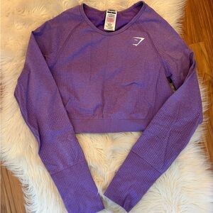 Gymshark Women's Purple Long Sleeve Crop Top